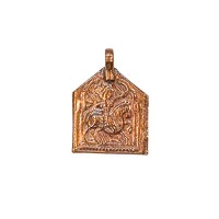 Johnson Tools Baba Ramdev God (Ghora Savari) Copper Pendant (Ful) in Rajasthani Design For Male and Female (Pack of 5 pcs)