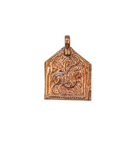 Johnson Tools Baba Ramdev God (Ghora Savari) Copper Pendant (Ful) in Rajasthani Design For Male and Female (Pack of 5 pcs)