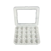 Johnson Tools Transparent Plastic Box for Storing Stones, Gems, Clips, Small Jewelry pieces and Multipurpose uses (20 pc Set Box)