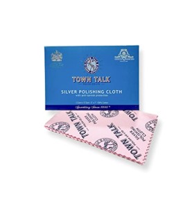 Johnson Tools Silver Polishing Cloth (Town Talk) with Anti-tarnish Protection (Size 12.5X17.5 cm)