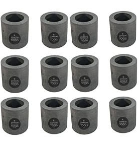 Johnson Tools 60x60mm Carbon Crucible For Casting, Melting, Refining Gold, Silver, Copper, Aluminium, Brass (12)