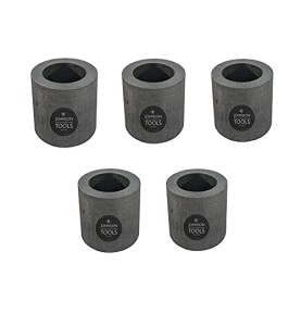 Johnson Tools 55x55mm Carbon Crucible For Casting, Melting, Refining Gold, Silver, Copper, Aluminium, Brass (5)