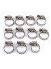 Johnson Tools Adjustable Fuel Petrol Pipe Hose Clips Stainless Spring Clamps(Size - 13 to 19 mm) (40)