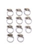 Johnson Tools Adjustable Fuel Petrol Pipe Hose Clips Stainless Spring Clamps(Size - 13 to 19 mm) (50)