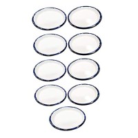 Johnson Tools Small Enamel Plate/Enamelware Plate (Flat) for Gold and Silver Jewellery Works, Surgical Works and Food Works (10)