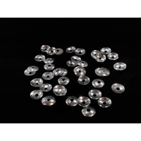 Johnson Tools Flat Metal Ear Back Stoppers/Push Buttons/Findings Stud Earring Plugs for Gold and Silver Earrings. (100, Small(10.28mm app))