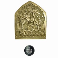 Johnson Tools Squre Shape Large Size Durga Maa Thappa/Sancha/Mold of Bronze For Design Jewellery Locket/Pendel Making