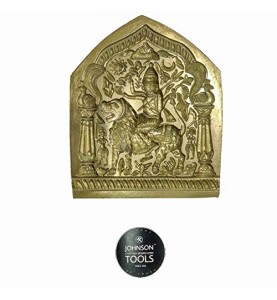 Johnson Tools Squre Shape Large Size Durga Maa Thappa/Sancha/Mold of Bronze For Design Jewellery Locket/Pendel Making