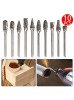 Johnson Tools Carbide Drill Bits/Burs 6X2.35mm for Jewellery Making, Dental Grinding, Carving or Other Multi purpose Works (Set of 10 Bits)