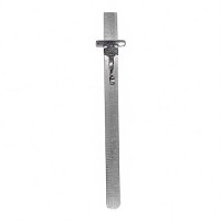 Johnson Tools Kristeel Stainless Steel Ruler with Detachable Iron Clip For Depth Gauge Metric and English Measurement Works (Size 6 Inch/150mm)