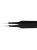 Johnson Tools Non Magnetic Stainless Steel Straight, Curved, Pointed Tips Tweezers for Mobile, Gadget, Laptop and Jewelry Repair (Black, Set of 3 Pieces)