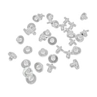 Johnson Tools 200 Pieces of Clear Small Silicone Back Stoppers/Push Buttons/Findings Stud Earring Plugs for Gold, Silver and Artificial Earrings