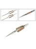 Johnson Tools Lock Wooden Handle Grip Soldering Tweezer For Jewellery Works (Color- Clear, Size-6.5")