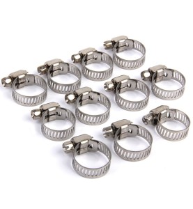 Johnson Tools Adjustable Fuel Petrol Pipe Hose Clips Stainless Spring Clamps(Size - 13 to 19 mm) (10)