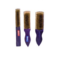 Johnson Tools Brass Brush with Wooden Handle for Silver jewellery Cleaning or Other Dynamic Uses (Set of 3 pieces)