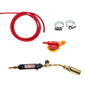 Johnson Tools Complete Set of Gun Burner Regulator and Pipe For Jonson Desi Bhatti/Melting Furnace (Multicolor)