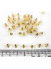 Johnson Tools Golden Bullet Clutch Earring Backs With Silicone Pad Earring Backings Studs/Push Button For Womens (100 Pcs)