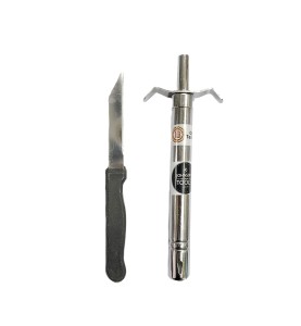 Johnson Tools Stainless Steel Gas Lighter Silver Colour With Free Knife