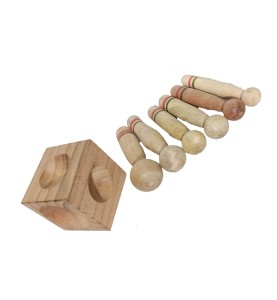 Johnson Tools Wooden Dapping Block/Doming Block/Wooden Block With Set Of Wooden Doming Punch/Gudaila Set