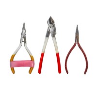 Johnson Tools Silk Thread Jewellery Making Pliers Combo Flat, Round and Side Cutter Nose Plier (Pack of 3 Pieces)