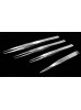 Johnson Tools Set of Straight Tip Stainless Steel Tweezers for Mobile/Gadget/Laptop and Jewelry Repair (Color - Chrome, Set of 4 Pieces)