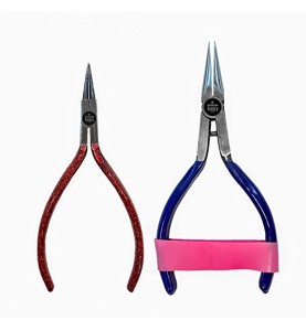 Johnson Tools Mini Super Long/Round Nose Bending Plier for Jewellery Making/Repairing (Mini Nose and Mini Round Nose 5")