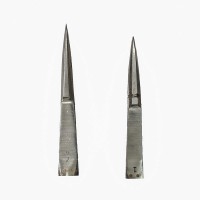 Johnson Tools Original Thakar Iron Tweezers (Wide Mouth) for Jewellery Making and Industrial Works (Color - Chrome, 2pcs)