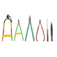 Johnson Tools Set of Cutter, Plier and Tweezers for Goldsmith Works and Other Dynamic Uses (Color-Multi, Pcs-6)