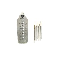 Johnson Tools Steel Buff Polished Micro Tap and Die Thread Maker Screw Plate (1.0-1.8 mm, 8 Holes)