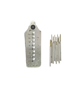 Johnson Tools Steel Buff Polished Micro Tap and Die Thread Maker Screw Plate (1.0-1.8 mm, 8 Holes)