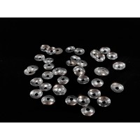 Johnson Tools Flat Metal Ear Back Stoppers/Push Buttons/Findings Stud Earring Plugs for Gold and Silver Earrings (50, Small(10.28mm app)