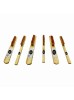 Johnson Tools Soft Brass Brushes with Wooden Handle (Cleaning Brush) for Jewellery Rust, Dust, Removal, Jewellery Polishing (3 pcs of 3 line and 3 pcs of 6 line)