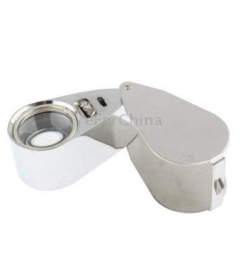 Johnson Tools 40X Metal Jeweller Led Microscope Magnifier Magnifying Glass Loupe