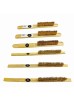 Johnson Tools Soft Brass Brushes with Wooden Handle (Cleaning Brush) for Jewellery Rust, Dust, Removal, Jewellery Polishing (3 pcs of 3 line and 3 pcs of 6 line)